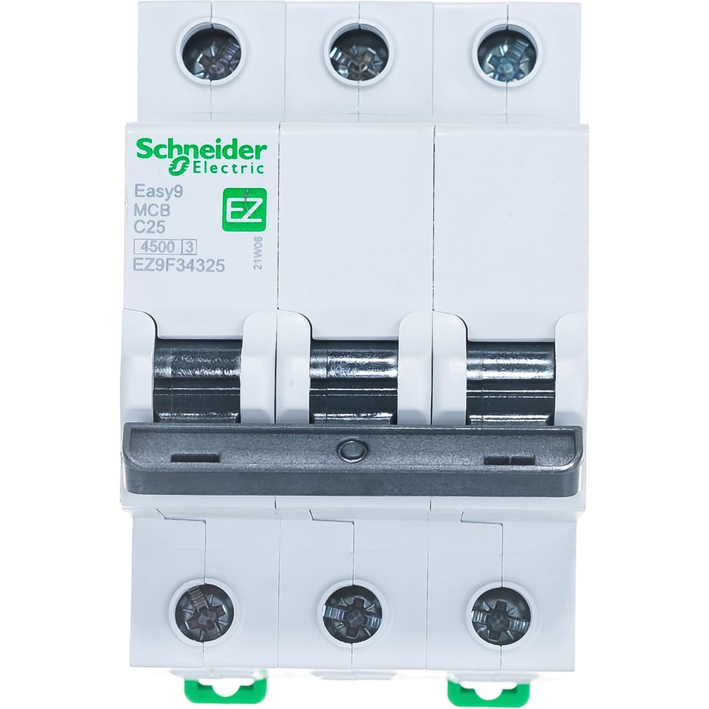 фото Автоматический модульный выключатель easy 9 3п c 25а 4.5ка schneider electric ez9f34325