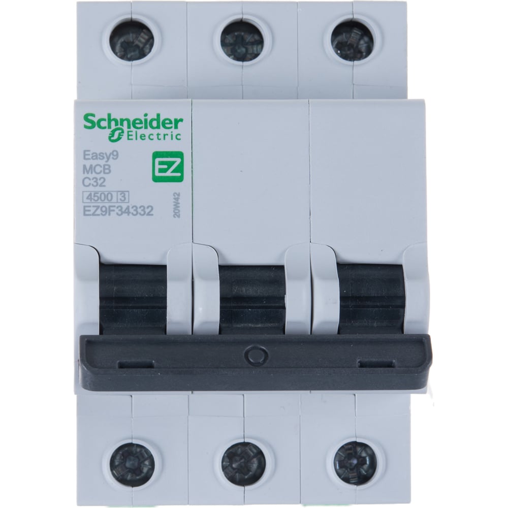 фото Автоматический модульный выключатель easy 9 3п c 32а 4.5ка schneider electric ez9f34332