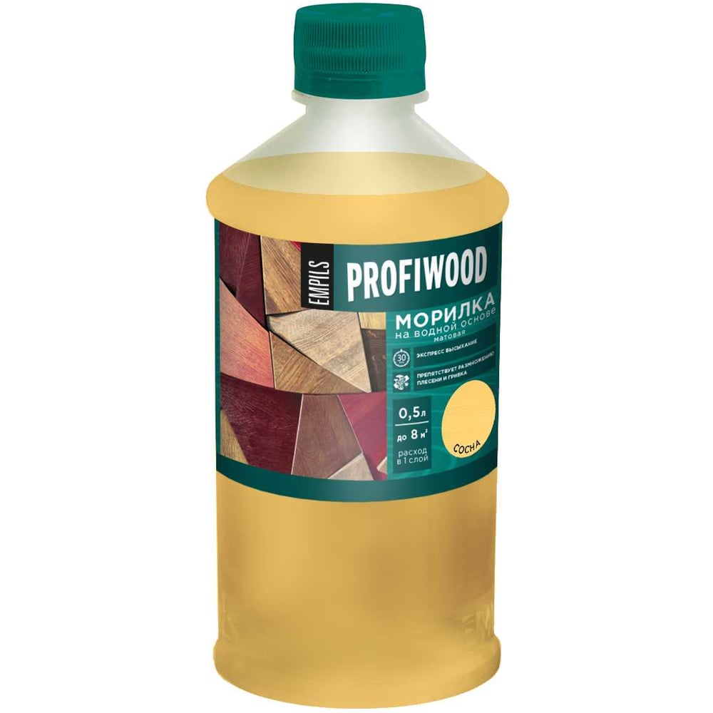 Изображение товара Морилка Profiwood водная для внутренних работ сосна 0.5 кг