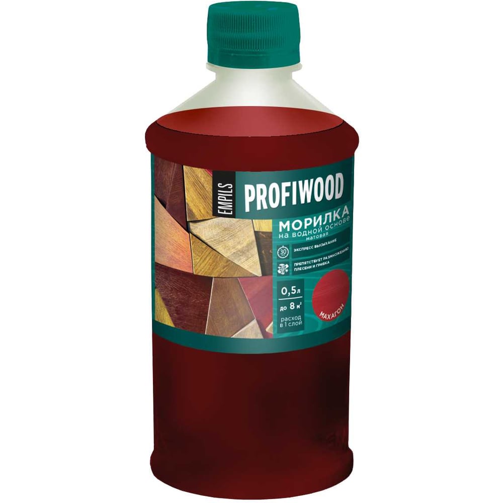 Изображение товара Морилка Profiwood на водной основе махагон 0.5 кг