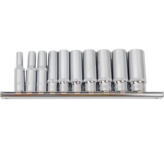 Изображение товара Набор торцевых глубоких головок 1/4"DR на держателе Ombra 914110