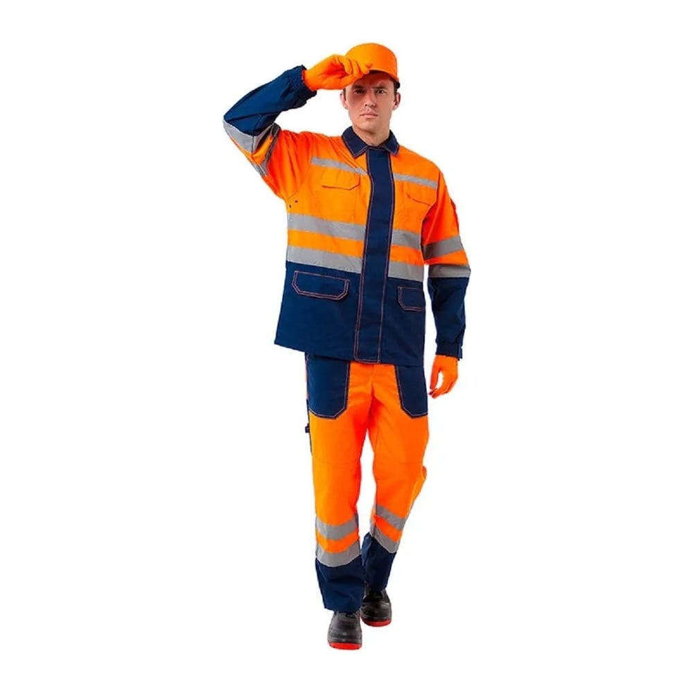 Изображение товара Мужской сигнальный костюм АМПАРО Маяк оранжевый/синий рост 170-176 размер 128-132