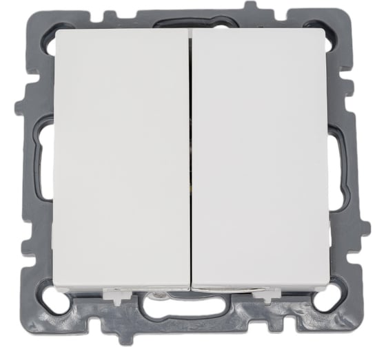 Изображение товара 2-клавишный механизм выключателя Nilson СУ с подсветкой, moda-advantage белый, 20112404