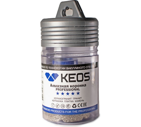 Изображение товара Коронка алмазная по керамограниту PRO 68 мм, M14 KEOS DC68M14
