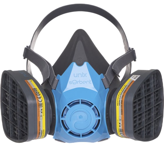 Изображение товара Респиратор в комплекте с фильтрами UNIX 1100 А2В2Е2, 3 рост 102-027-0089