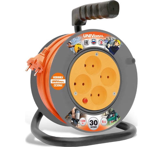 Изображение товара Силовой удлинитель термо ПВС 2*0,75 30м UNIVersal У6-014 9632059