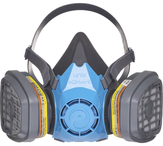 Изображение товара Респиратор в комплекте с фильтрами UNIX 1100 А1В1Е1 с Р2, 3 рост 102-027-0083
