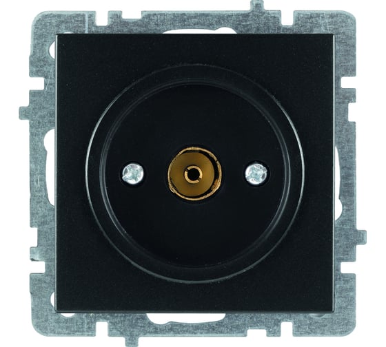 Изображение товара Механизм ТВ розетки Nilson (концевая) СУ, TOURAN-ALEGRA-THOR, metallic, матовый черный, 24380429