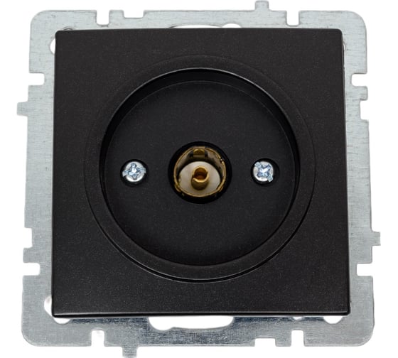 Изображение товара Механизм ТВ розетки Nilson (проходная) СУ, TOURAN-ALEGRA-THOR, metallic, матовый черный, 24380428