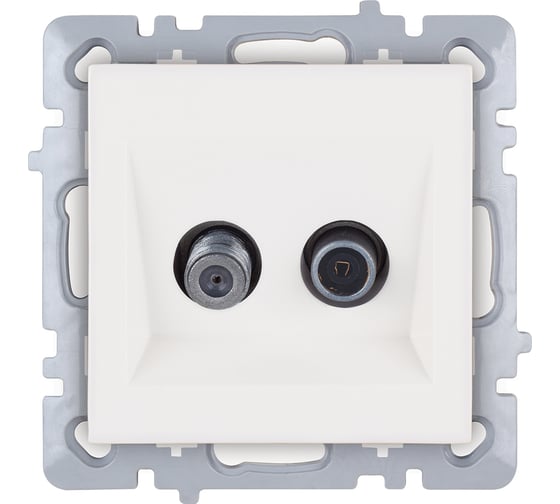 Изображение товара Механизм ТВ розетки Nilson концевая, спутниковая, СУ moda-advantage белый, 20112437