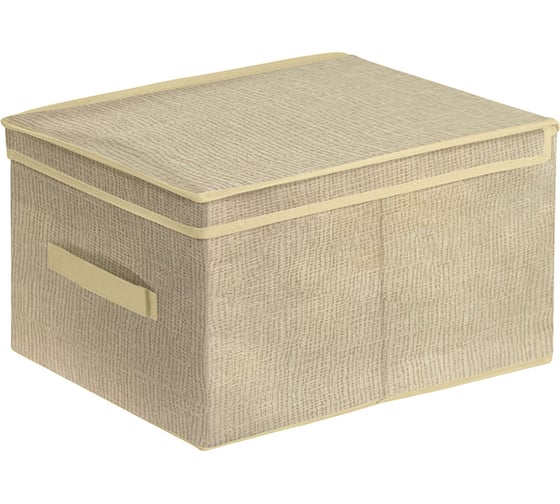 Изображение товара Коробка для хранения Leonord с ручкой, текстиль, размер 40x50x25 см 104961