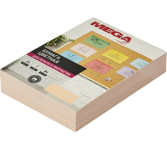 Изображение товара Цветная бумага ProMega Jet А4, 80 г, персик пастель пачка 500 листов 866177