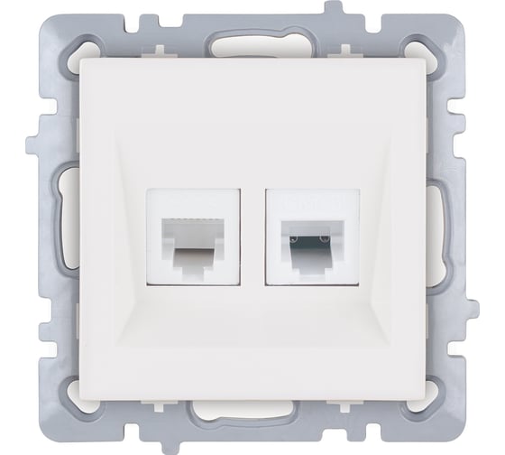 Изображение товара Механизм 2-местной телефонной розетки Nilson СУ moda-advantage белый, 20112441