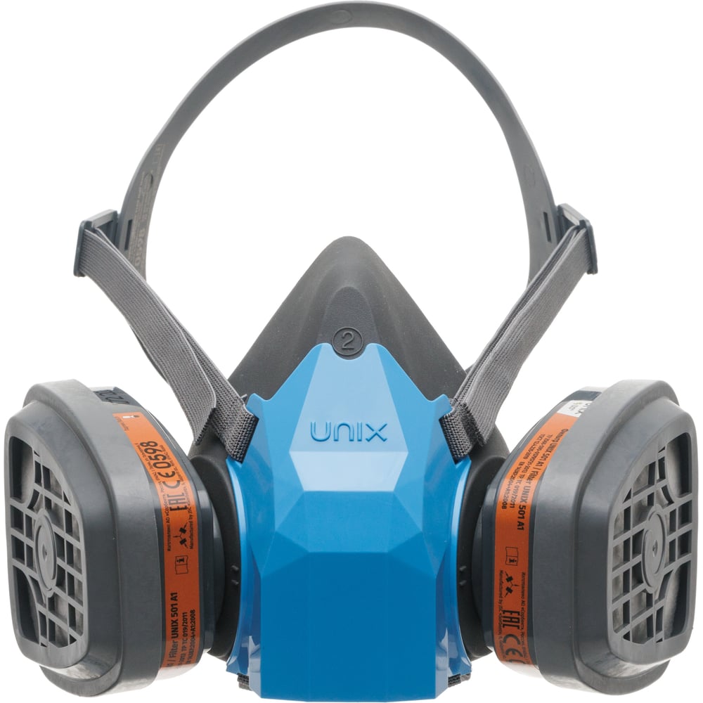 Изображение товара Респиратор UNIX 1100 А1 с Р1 сменные фильтры многоразовый комфортный для защиты органов дыхания