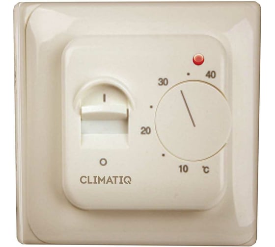 Изображение товара Терморегулятор для теплого пола IQWATT CLIMATIQ BT с ручным управлением, слоновая кость 20617