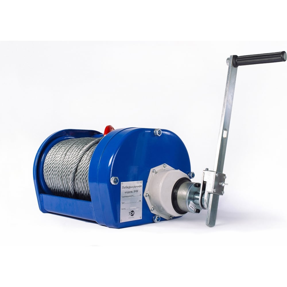 Изображение товара Лебедка ручная барабанная с тросом TOR 3000кг 40м с храповым механизмом JHW 11331 Изображение товара Лебедка ручная барабанная с тросом TOR 3000кг 40м с храповым механизмом JHW 11331