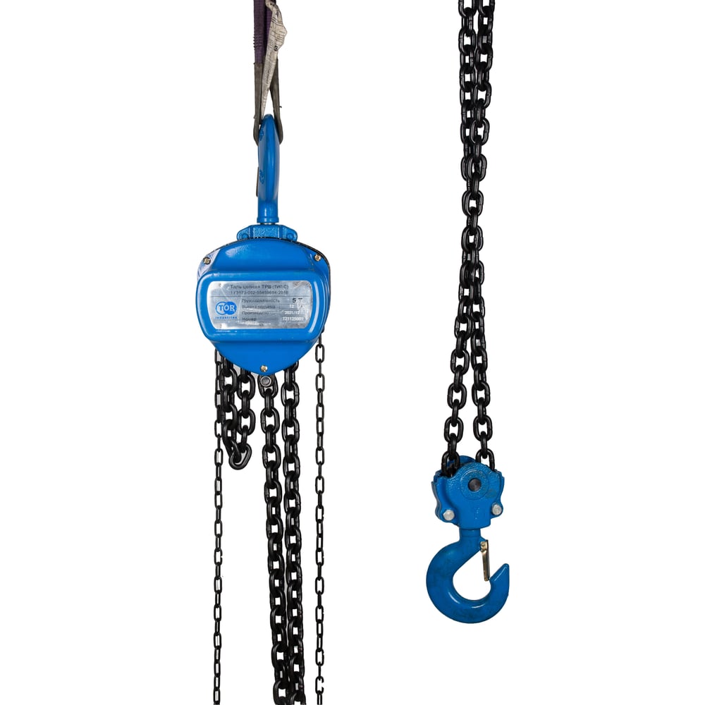 Изображение товара Ручная шестеренная таль TOR ТРШ (C) 5ТХ12М для подъема грузов