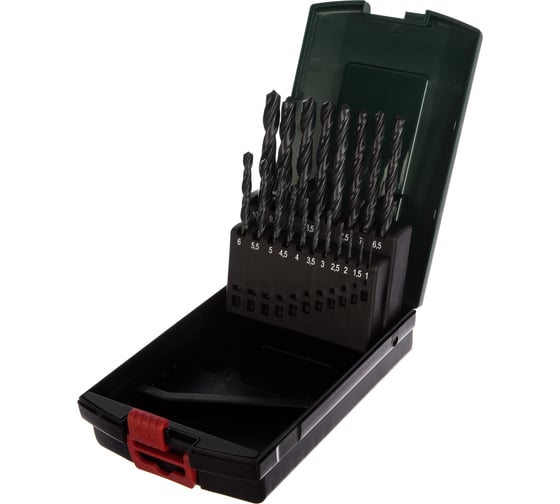 Изображение товара Набор сверл HSS-R по металлу 19 шт. (1-10 мм) Metabo 627164000