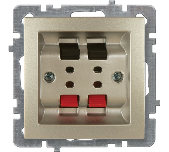 Изображение товара Механизм+накладка 2-местной аудио розетки Nilson стерео, СУ, TOURAN-ALEGRA-THOR золото 24150450