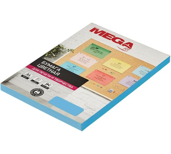 Изображение товара Цветная бумага ProMega Jet А4, 80 г, голубой интенсив 100 листов 1591419
