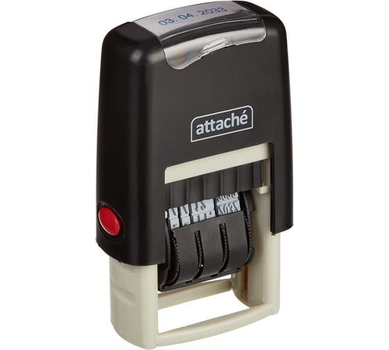 Изображение товара Автоматический пластиковый датер Attache 7810 шрифт 3 мм, месяц обозначается цифрами, оттиск 3x20 мм 1348212