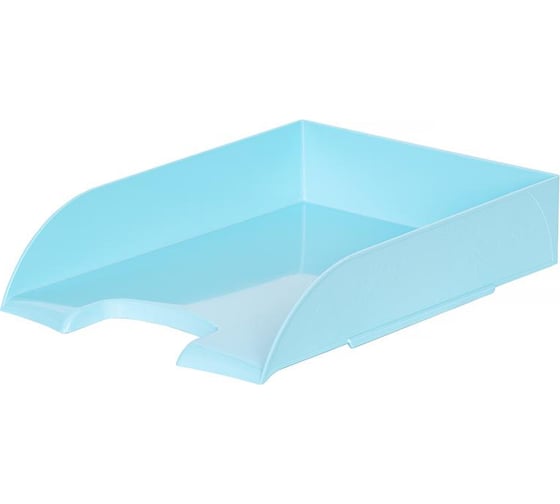 Изображение товара Горизонтальный лоток для бумаг Attache Selection Flamingo голубой 1235535