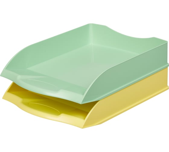 Изображение товара Горизонтальный лоток для бумаг Attache Selection ассорти 2 шт 1235624