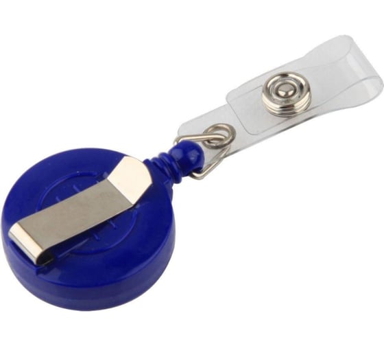 Изображение товара Держатель для бейджа Attache с рулеткой синий 10 шт в упаковке 1384124