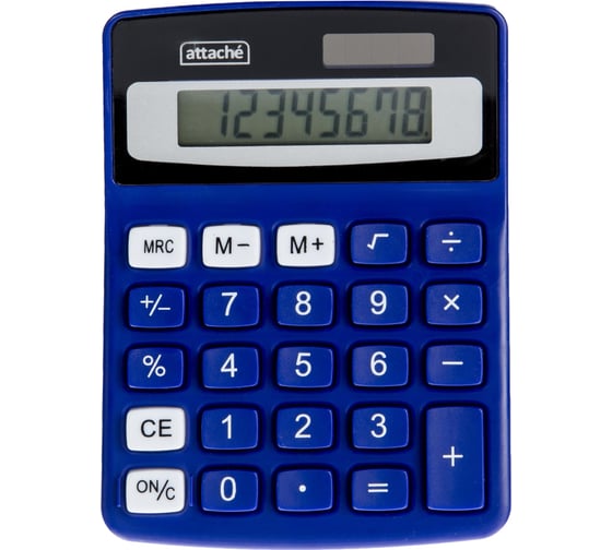 Изображение товара Настольный калькулятор Attache ATC-555-8C 8-разрядный синий 114x84x26 мм 1277752
