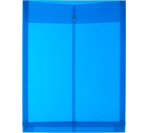 Изображение товара Папка-конверт Attache на кнопке А4 синяя 180 мкм с вертикальным расширением, 5 шт в упаковке 1547342