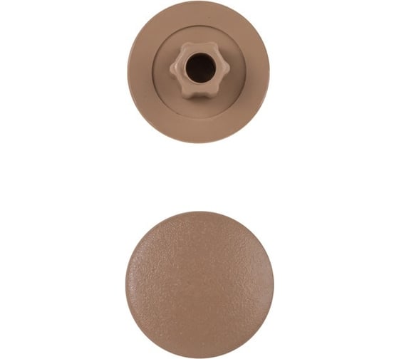 Изображение товара Заглушка под конфирмат КРЕП-КОМП тёмно-бежевая, 1000 шт. зпк тем.бежев