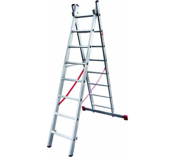 Изображение товара Двухсекционная лестница Новая Высота Проф 2х8 604208