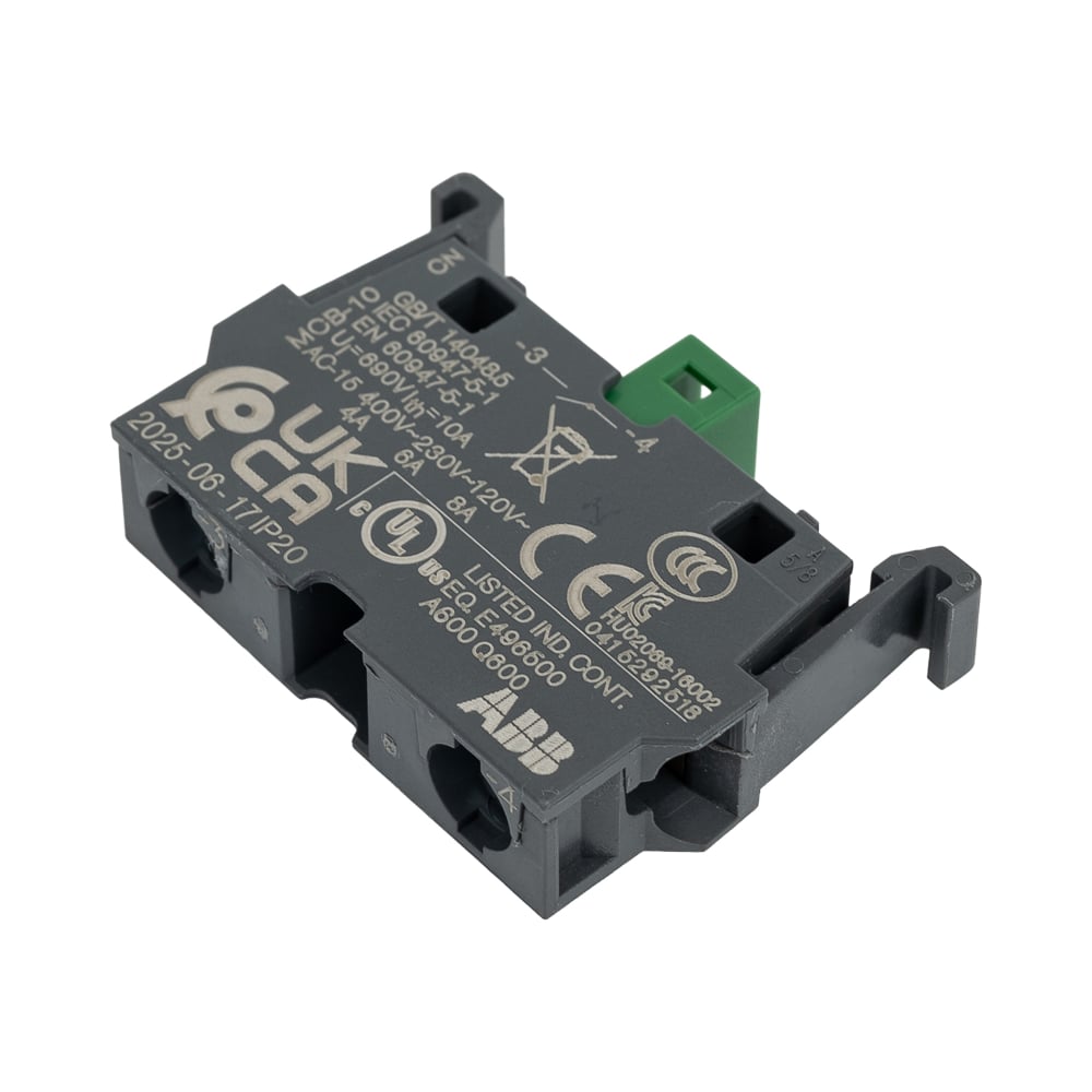 Изображение товара Блок контактов MCB-10 1НО ABB для надежного подключения проводников