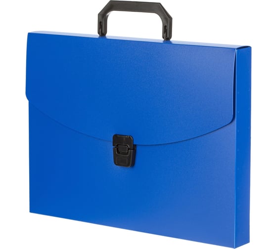 Изображение товара Пластиковая папка-портфель Attache A4 синяя 330x35x250 мм, 1 отделение 1547346