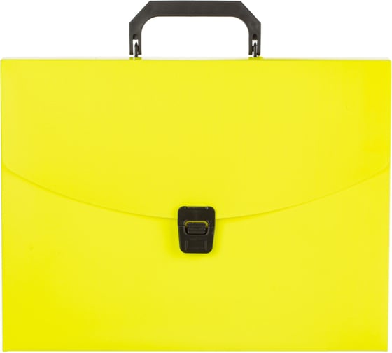 Изображение товара Пластиковая папка-портфель Attache Neon А4 желтая 335x230 мм, 1 отделение 1547492