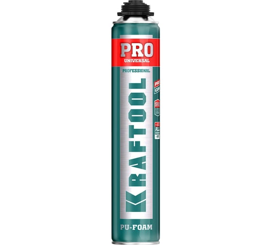 Изображение товара Монтажная пистолетная пена KRAFTOOL Pro SVS клапан всесезонная, 750 мл, выход до 45 л 41182_z01