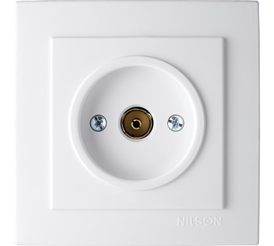 Изображение товара ТВ розетка Nilson проходная, СУ, TOURAN-ALEGRA-THOR, белый 24111028