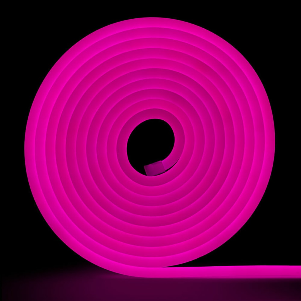 Неоновая светодиодная лента MAKSILED led pls 100 10m 240v p c w o розовый прозр провод соед без сил шнура с колпачком