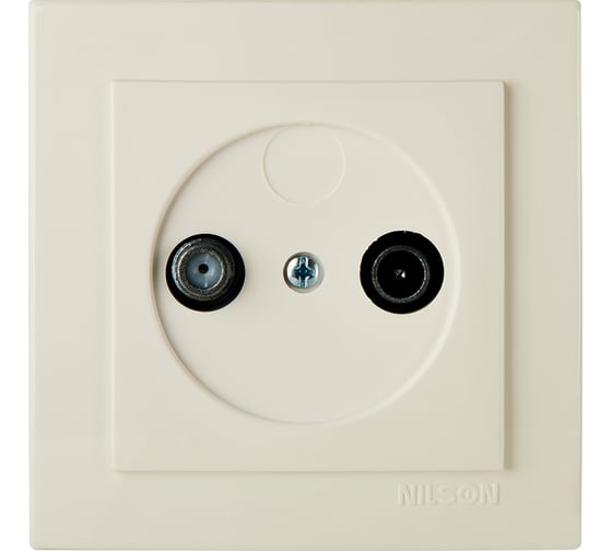 Изображение товара ТВ-розетка Nilson концевая спутниковая, СУ, TOURAN-ALEGRA-THOR, кремовый 24121037