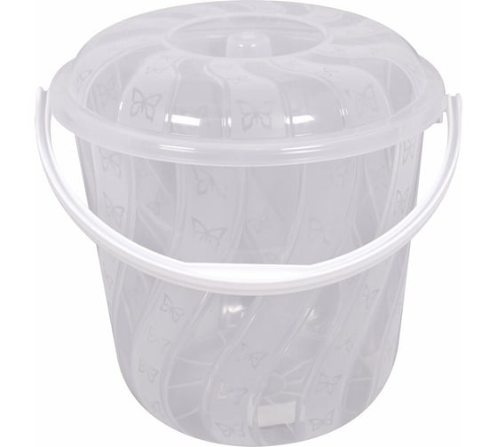 Изображение товара Ведро с крышкой МУЛЬТИДОМ Фантазия 30x27.4x25.5 см, 10 л БМ76-220