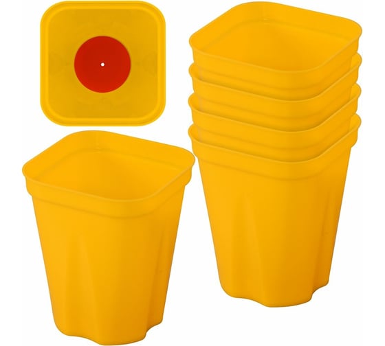 Изображение товара Стаканчик для рассады МУЛЬТИДОМ 5 шт., 7.5x7.5x8.5 см БМ83-270