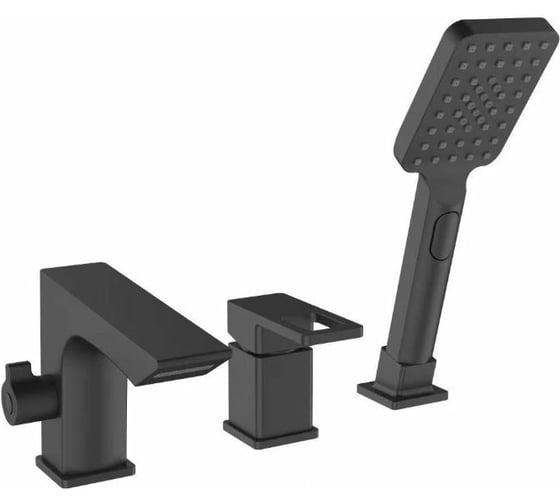 Изображение товара Смеситель для ванны ESKO Vela на 3 отверстия, черный, арт. PB 355B