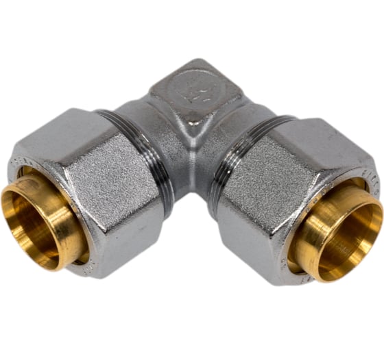 Изображение товара Угольник Giacomini 90, 32x3, латунь, с цанговым соединением, хромированный R561MX126