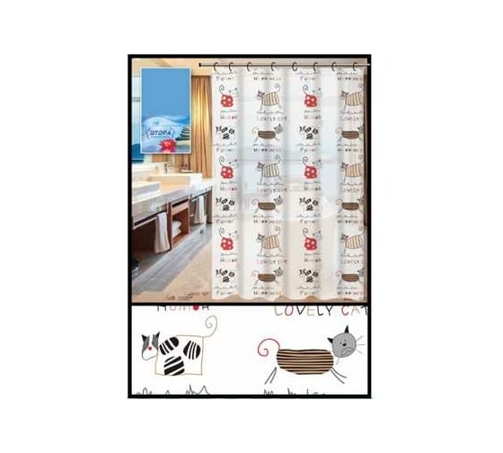 Изображение товара Штора для ванной комнаты Чисто Быстро 180х180 см Chb0144 ХВ6361