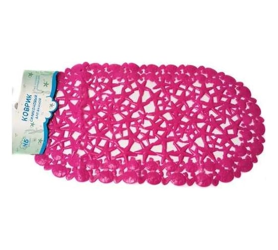 Изображение товара Коврик для ванной комнаты Чисто Быстро Морские обитатели силиконовый, размер 65x37 Chb ХВ4899