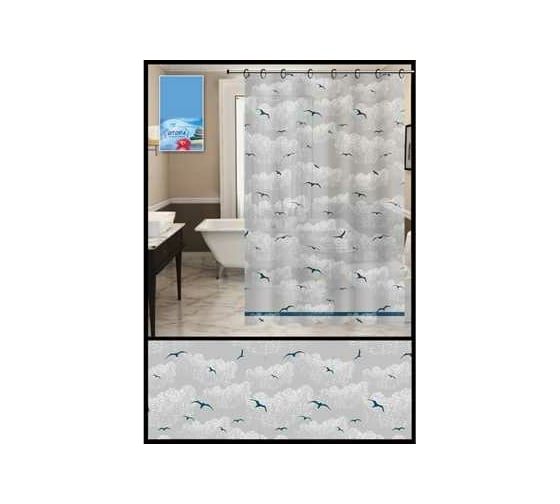 Изображение товара Штора для ванной комнаты Чисто Быстро 180х180 см Chb0145 ХВ6362