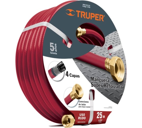 Изображение товара Шланг садовый MAN-25X1/2X", 25м Truper 19793