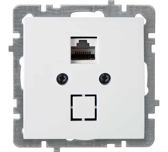 Изображение товара Механизм 1-местной компьютерной розетки Nilson СУ RJ45 CAT6, TOURAN-ALEGRA-THOR, белый 24110445