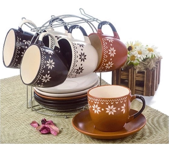 Изображение товара Чайный набор BONJART 12 предметов, на металлическом стенде ПД1161