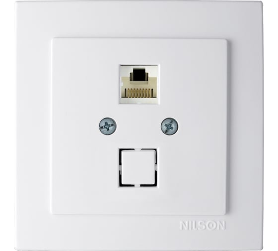 Изображение товара 1-местная компьютерная розетка Nilson СУ RJ45 CAT6, TOURAN-ALEGRA-THOR, белый 24111045